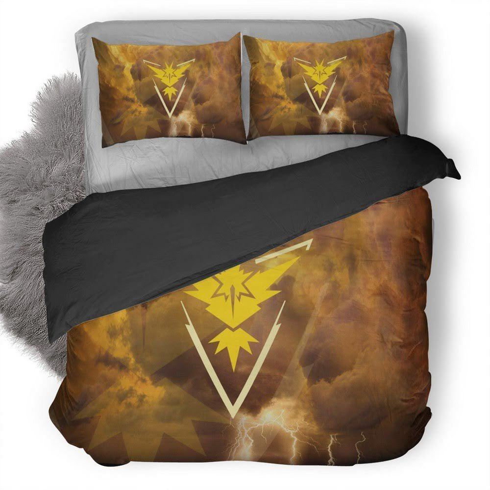 PKM Bedding Set PKM Team Instinct Cloud Graphic Duvet Covers Yellow Unique Gift