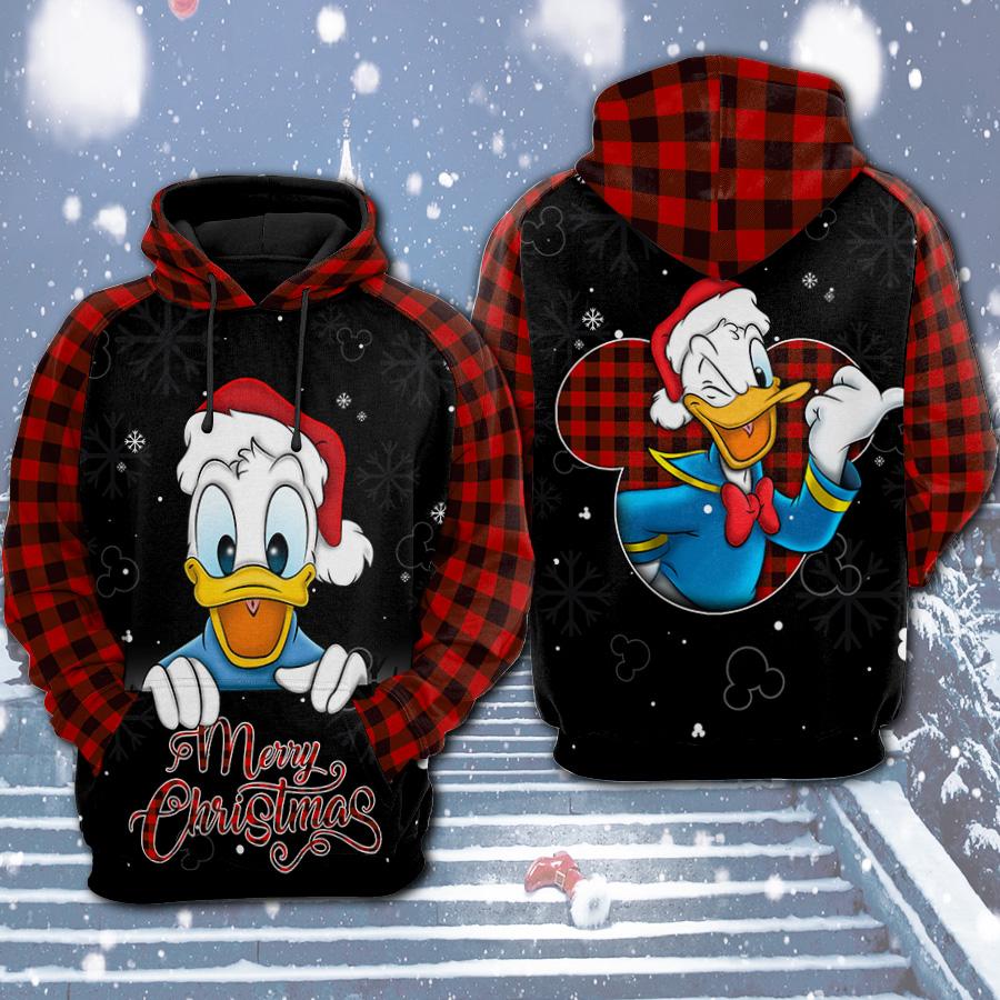 DN Christmas Hoodie Chirstmas Hat Donald Duck Merry Christmas Hoodie