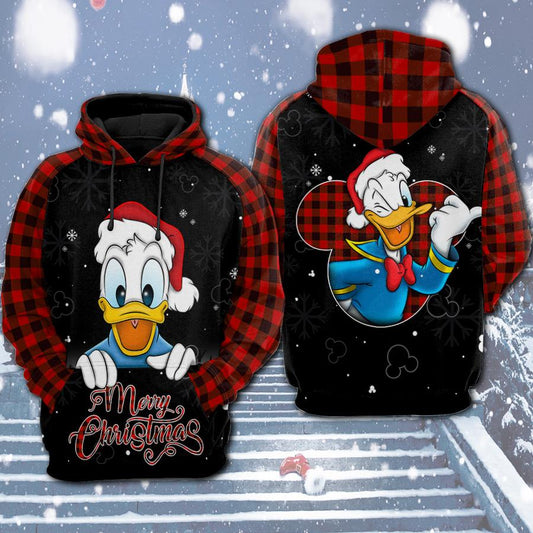 DN Christmas Hoodie Chirstmas Hat Donald Duck Merry Christmas Hoodie