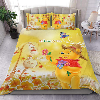 WTP Bedding Set DN Gardener Pooh To Bee You Duvet Covers Yellow Unique Gift