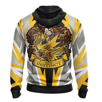 PKM Hoodie Pokemon House Instinct Graphic Hoodie Yellow White Unisex