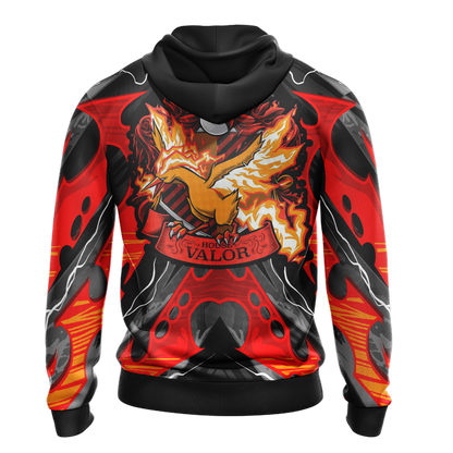 PKM Hoodie Pokemon House Vailor Graphic Hoodie Red Black Unisex