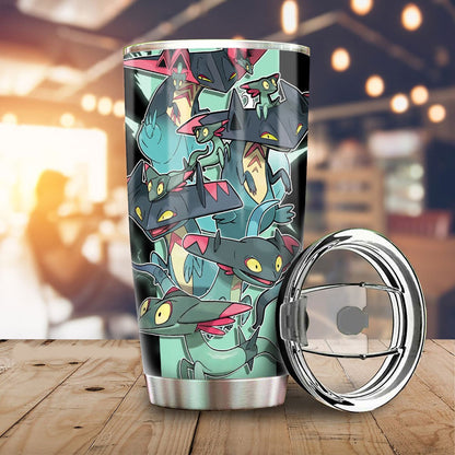 PKM Tumbler PKM Dragapult Evolution Graphic Tumbler Cup Green