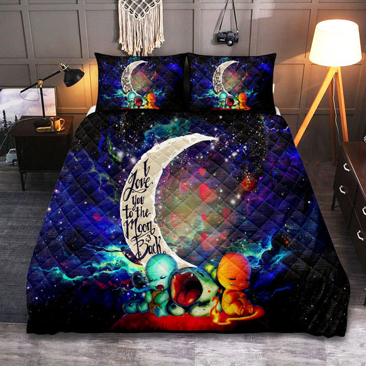 PKM Bedding Set PKM Starter Love You To The Moon Duvet Covers Colorful Unique Gift