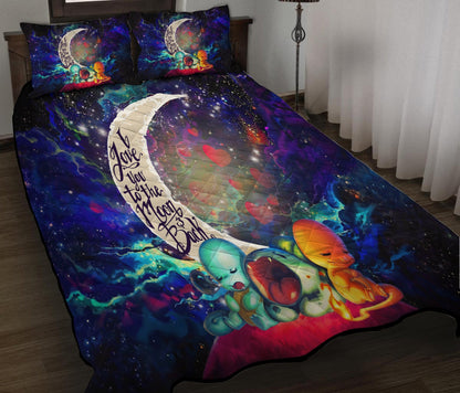 PKM Bedding Set PKM Starter Love You To The Moon Duvet Covers Colorful Unique Gift