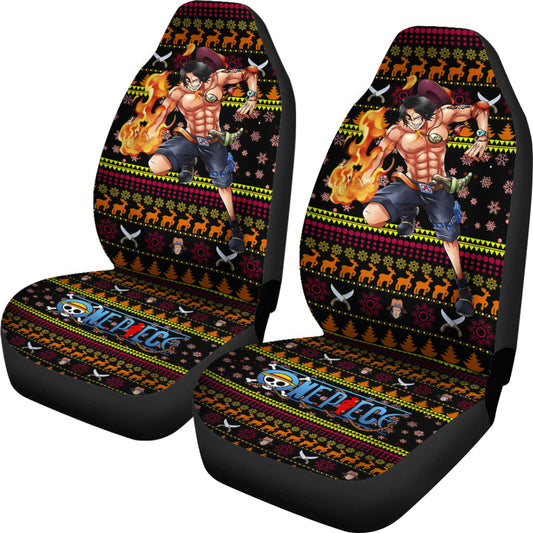 One Piece Car Seat Covers Portgas D Ace One Piece Seat Covers