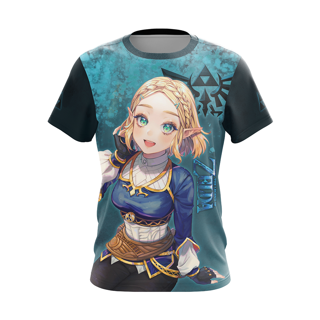 The Legend Of Zelda Hoodie Princess Zelda Graphic T-shirt Black Blue Unisex