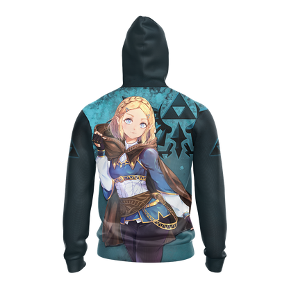 The Legend Of Zelda Hoodie Princess Zelda Graphic T-shirt Black Blue Unisex