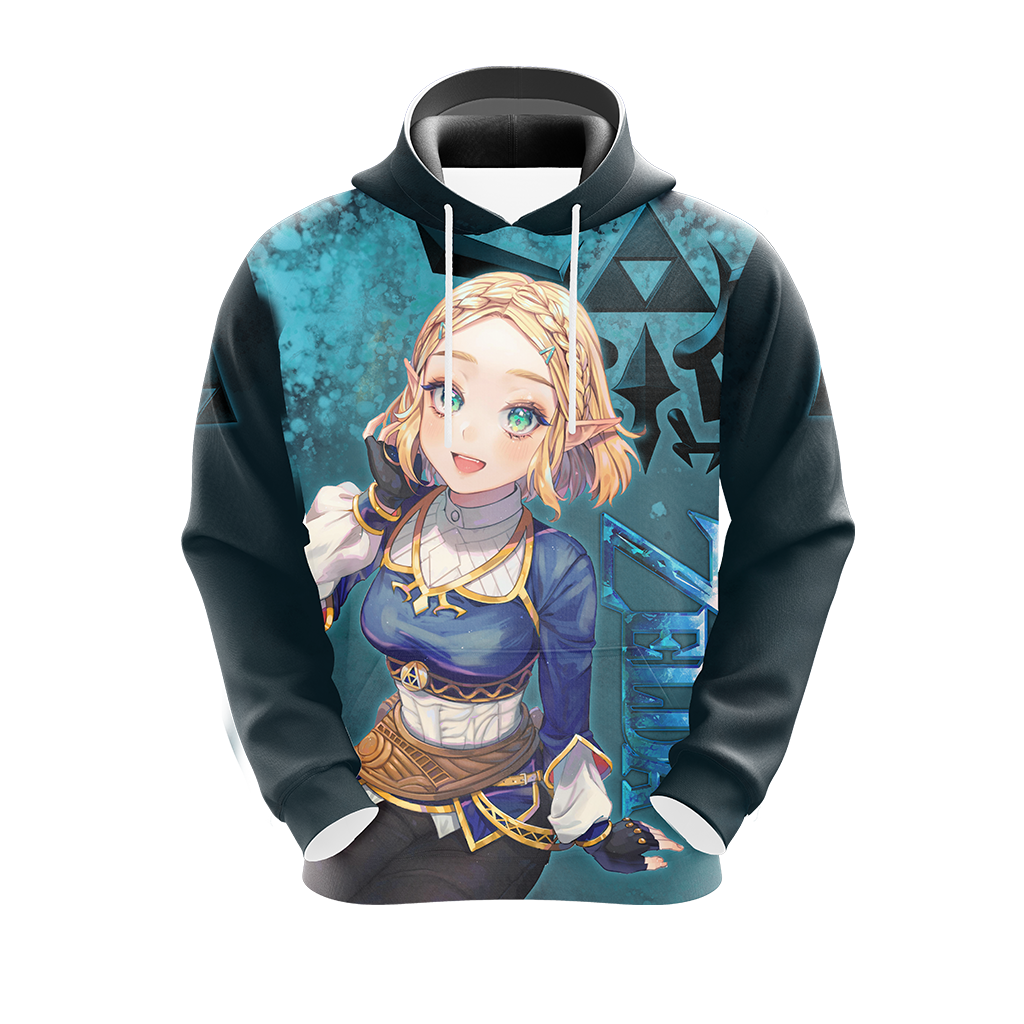 The Legend Of Zelda Hoodie Princess Zelda Graphic T-shirt Black Blue Unisex