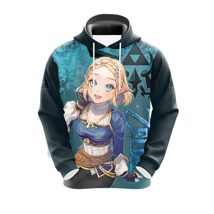 The Legend Of Zelda Hoodie Princess Zelda Graphic T-shirt Black Blue Unisex