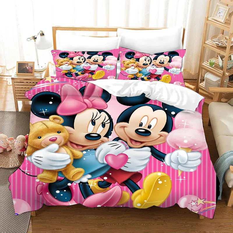 Minnie Bedding Set DN MM And Minnie Dating Duvet Covers Colorful Unique Gift