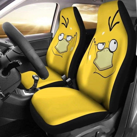 PKM Car Seat Covers PKM Psyduck Confused Face Seat Covers Yellow