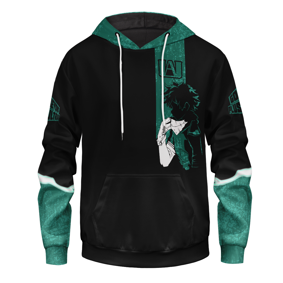  My Hero Academia Hoodie Boku No Hero Academia Apparel Izuku Midoriya Green Black Hoodie Adult Full Print