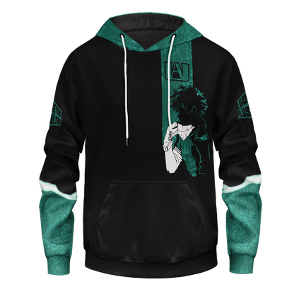  My Hero Academia Hoodie Boku No Hero Academia Apparel Izuku Midoriya Green Black Hoodie Adult Full Print