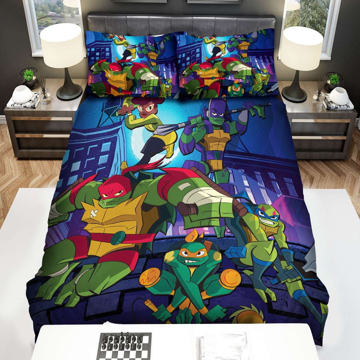 TMNT Bedding Set Ninja Turtles The Force Poster Duvet Covers Colorful Unique Gift