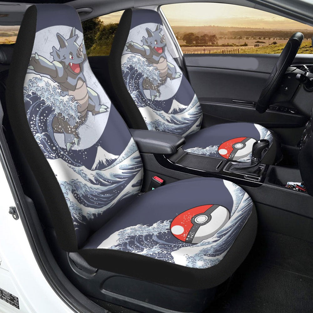 PKM Car Seat Covers PKM Rhydon And The Great Wave Seat Covers Gray