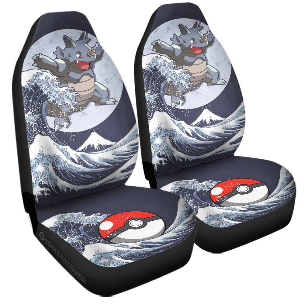 PKM Car Seat Covers PKM Rhydon And The Great Wave Seat Covers Gray