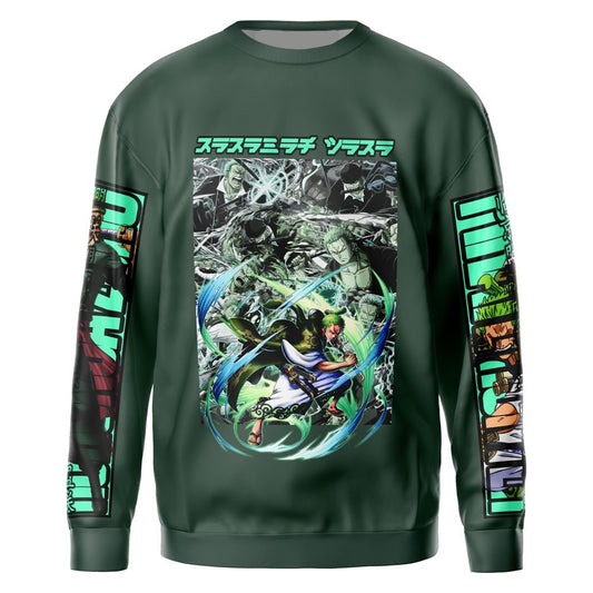 One Piece Sweatshirt Roronoa Zoro One Piece Graphic Sweatshirt Green Unisex Adults New Release