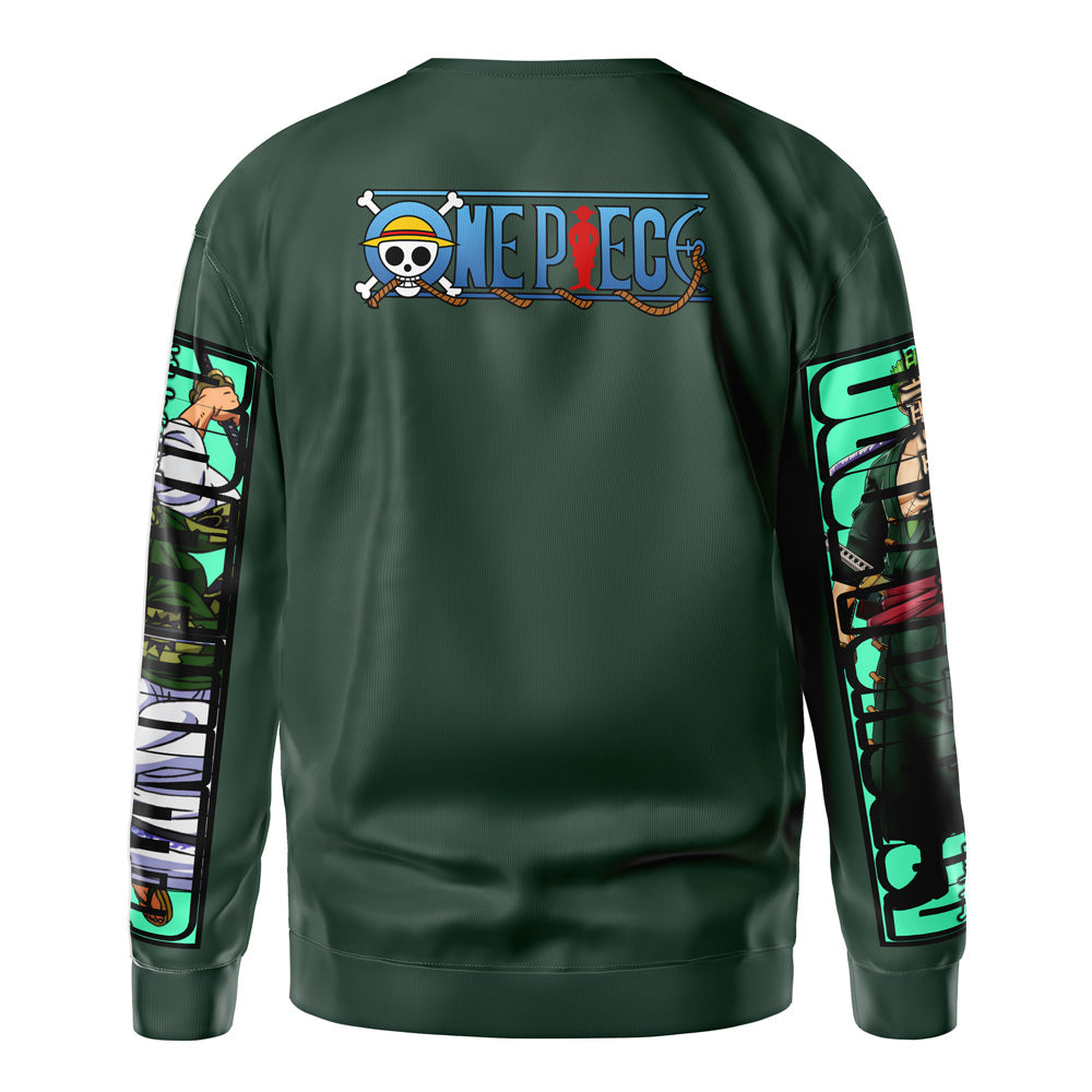 One Piece Sweatshirt Roronoa Zoro One Piece Graphic Sweatshirt Green Unisex Adults New Release