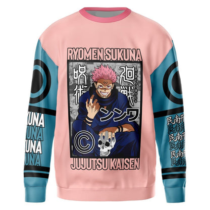 Jujutsu Kaisen Sweatshirt Ryomen Sukuna Monster Sweatshirt Blue Pink Unisex Adults New Release