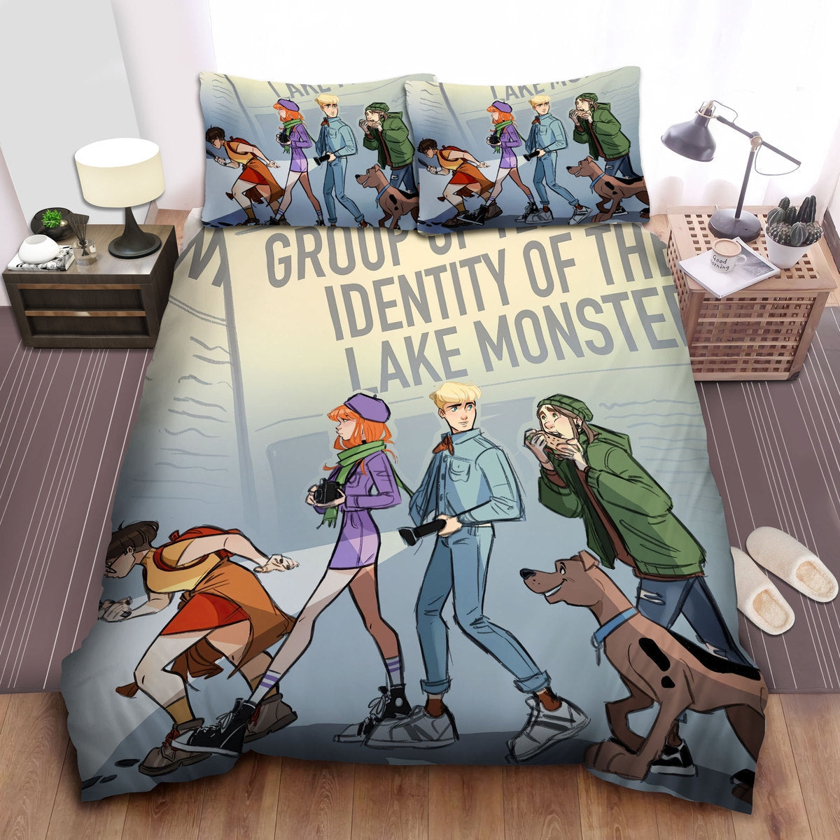 Scooby Doo Bedding Set Identity Of The Lake Monster Duvet Covers Colorful Unique Gift