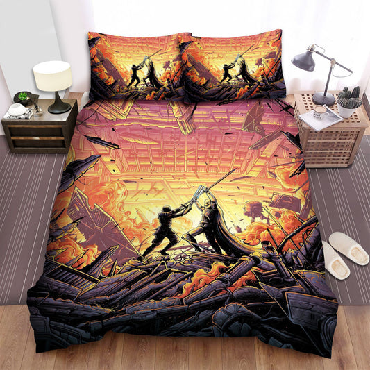 SW Bedding Set The Last Jedi Scene Movie Duvet Covers Colorful Unique Gift