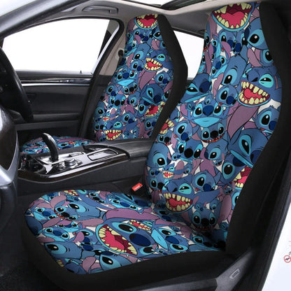 Stitch Car Seat Covers Stitch Graphic Pattern Seat Covers