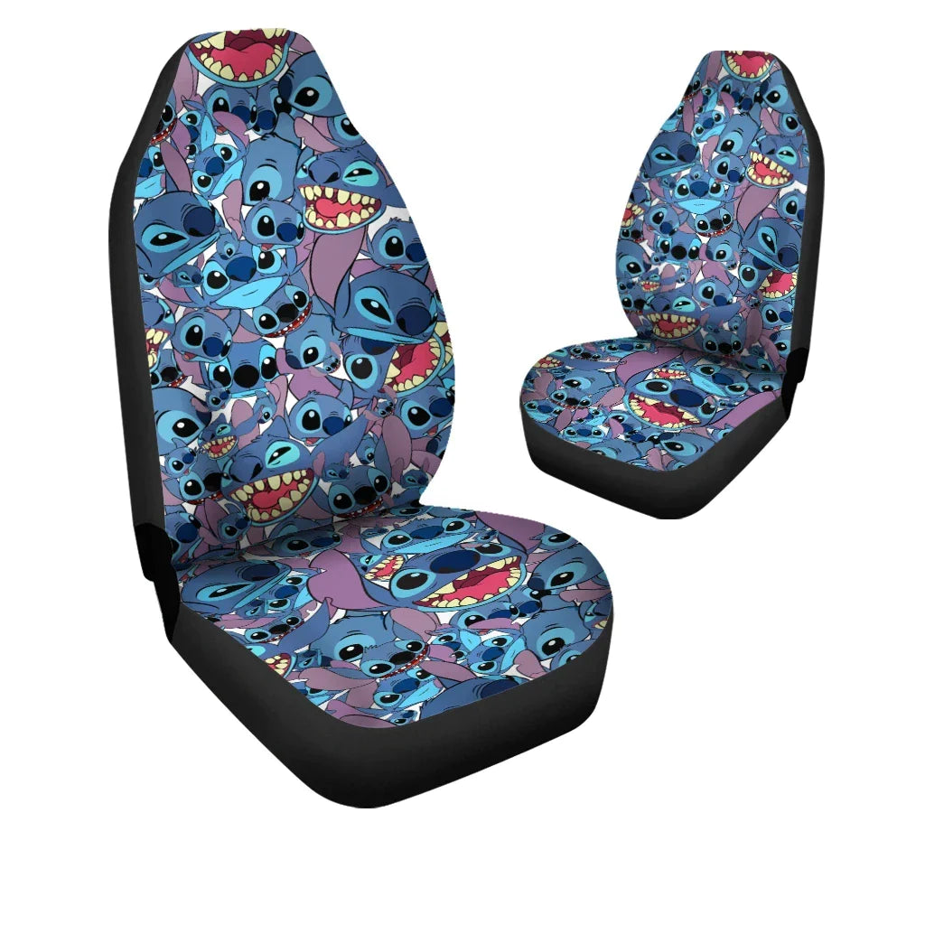 Stitch Car Seat Covers Stitch Graphic Pattern Seat Covers