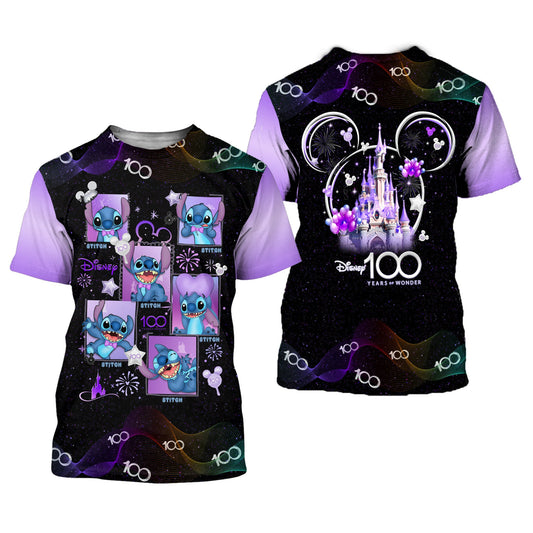 DN T-shirt Stitch Square DN 100 Years Of Wonder T-shirt Black Purple Unisex Adults New Release