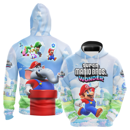 Mario Hoodie Super Mario Bros Wonder T-shirt Colorful Unisex