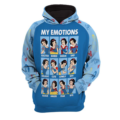 Snow White Hoodie Snow White My Emotions Hoodie Blue Unisex