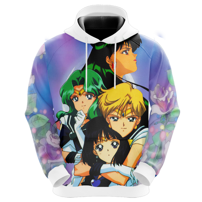 Sailor Moon Hoodie All Salors Characters Graphic Hoodie Colorful Unisex