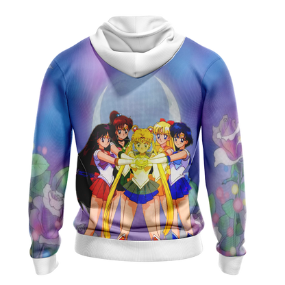 Sailor Moon Hoodie All Salors Characters Graphic Hoodie Colorful Unisex