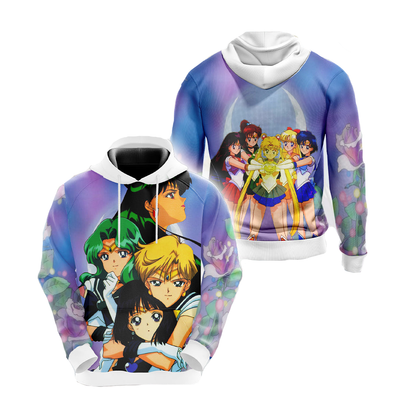 Sailor Moon Hoodie All Salors Characters Graphic Hoodie Colorful Unisex