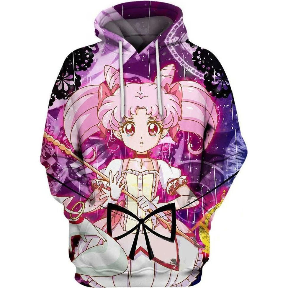 Sailor Moon Hoodie Sailor Chibi Moon And Magic Hoodie Colorful Unisex