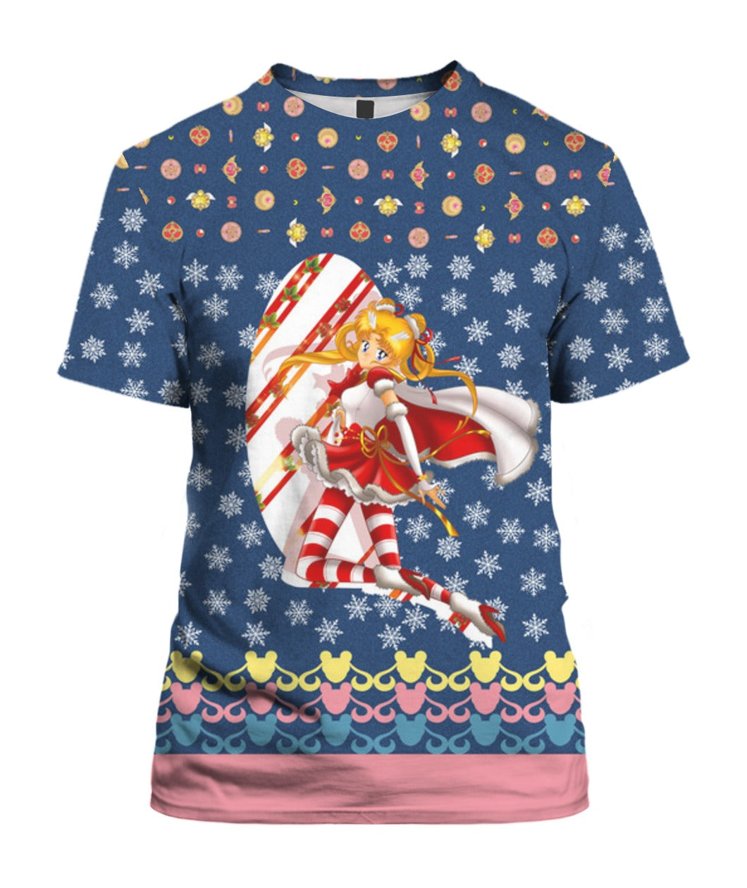 Sailor Moon Hoodie Sailor Moon Anime Items Pattern T-shirt Blue Unisex