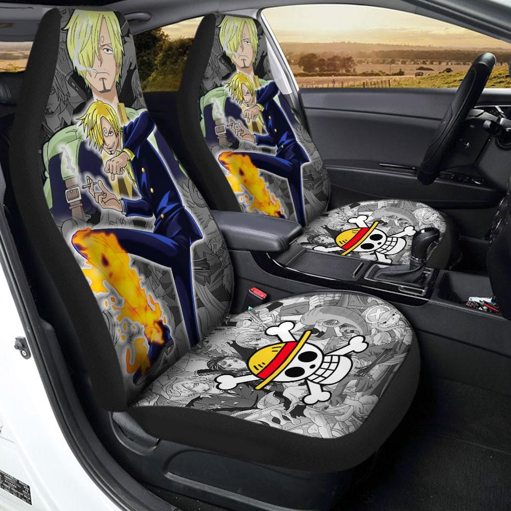 One Piece Car Seat Covers Sanji Graphic One Piece Seat Covers