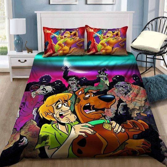 Scooby Doo Bedding Set Scooby Doo With Zombies Duvet Covers Colorful Unique Gift