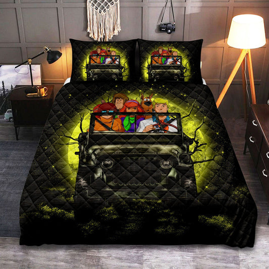 Scooby Doo Bedding Set Scooby Doo And Friends Halloween Moon Duvet Covers Black Unique Gift