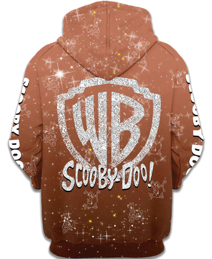 Scooby Doo Hoodie ScoobyDoo Character Pattern Hoodie Brown Unisex