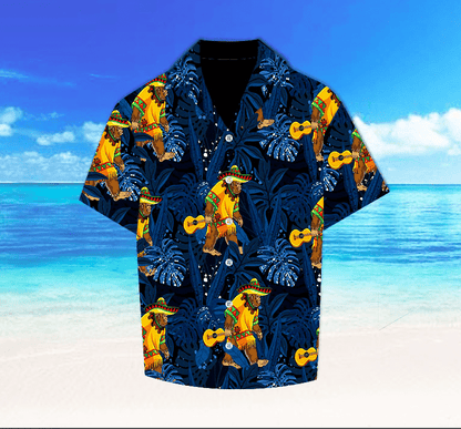 Unifinz Bigfoot Hawaii Shirt Bigfoot Sasquatch Mexican Hawaiian Shirts Bigfoot Aloha Shirt 2023