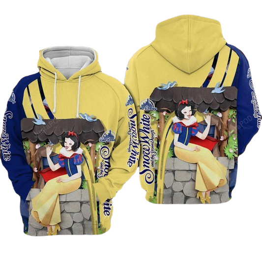 Snow White Hoodie Snow White Wishing Well Hoodie Yellow Unisex