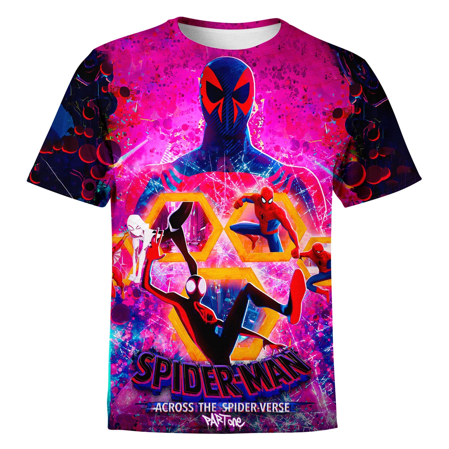 Spiderman Hoodie MV Accross The Spiderverse Characters T-shirt Colorful Unisex