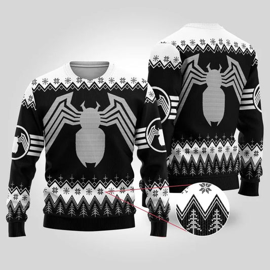 Spiderman Sweatshirt Spiderman Black Suit Sweatshirt Black White Unisex