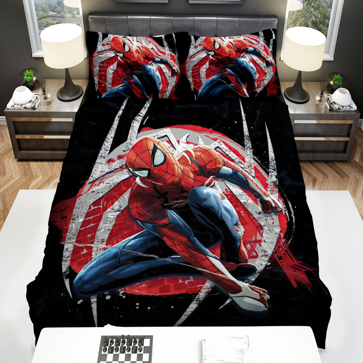 Spiderman Bedding Set MV Spiderman Game Graphic Duvet Covers Black Unique Gift