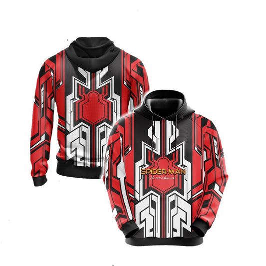 Spiderman Hoodie MV Spiderman Homecoming Logo Hoodie Red Black Unisex