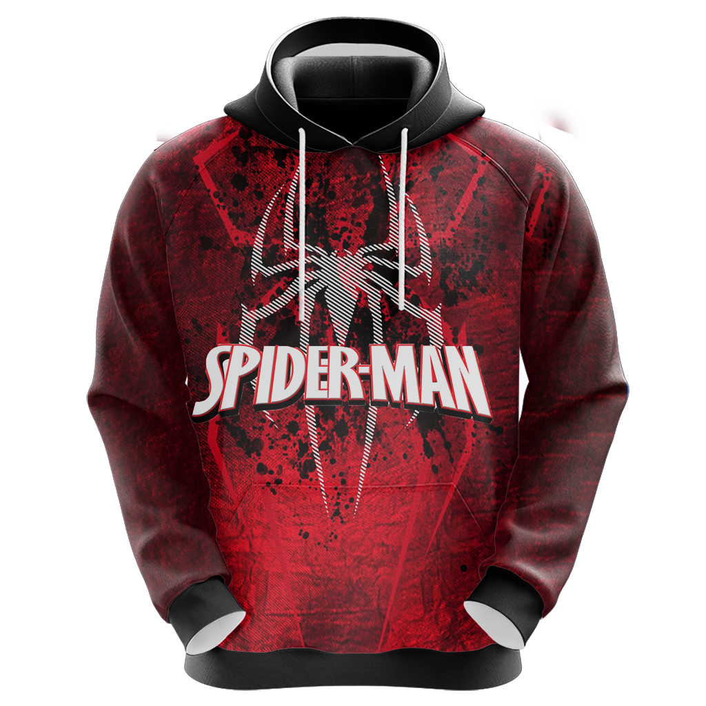 Spiderman Hoodie MV Spiderman Symbol Graphic Hoodie Red Unisex