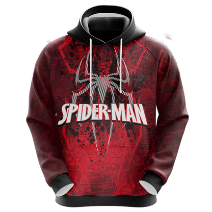 Spiderman Hoodie MV Spiderman Symbol Graphic Hoodie Red Unisex