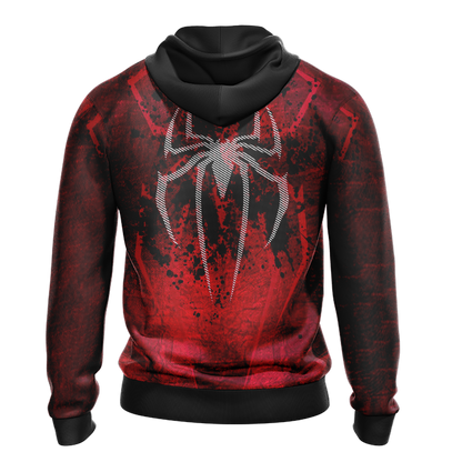 Spiderman Hoodie MV Spiderman Symbol Graphic Hoodie Red Unisex