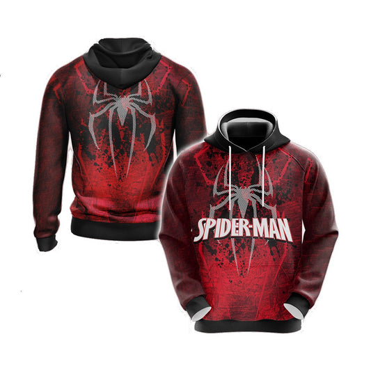 Spiderman Hoodie MV Spiderman Symbol Graphic Hoodie Red Unisex